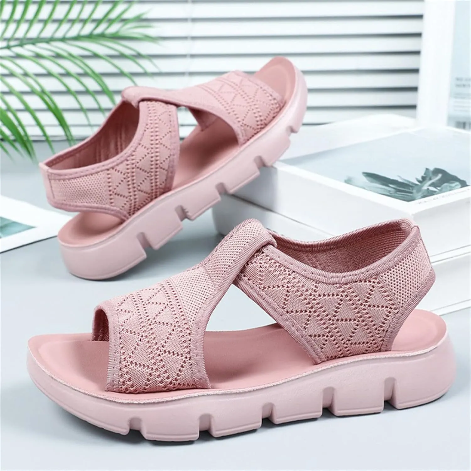 Walking Sandals for Women Arch Support Orthopedic Comfortable Platform Sandals for Plantar Fasciitis Summer Beach Shoes