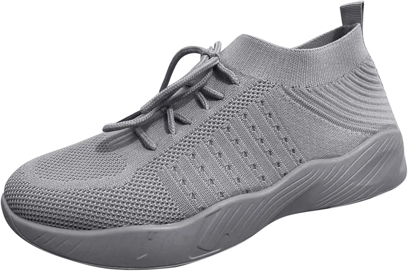 Walking Shoes for Women Lace Up Lightweight Tennis Shoe Solid Color Sneakers Fashion Sports Gym Sneaker Footwear
