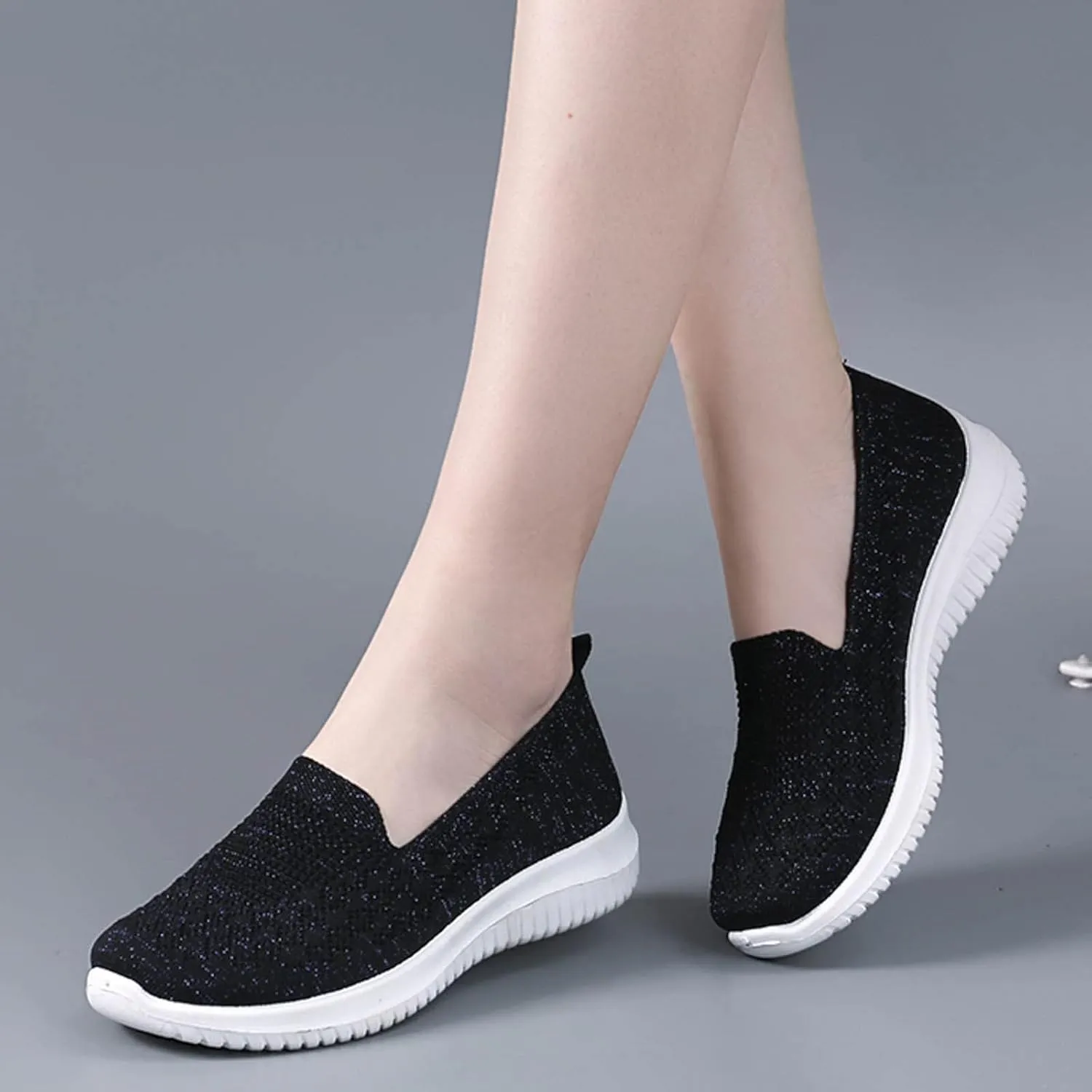Walking Shoes Women White Slip on Sneakers for Women Womens Slip on Lightweight Casual Tennis Sneakers