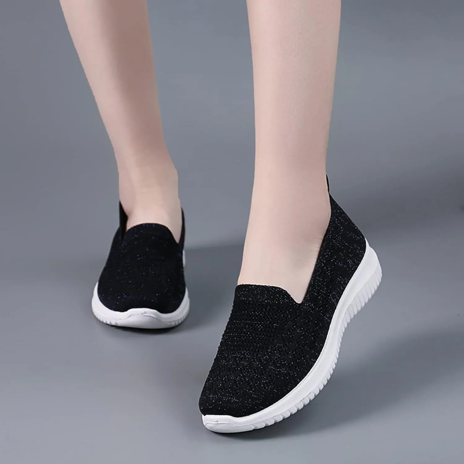 Walking Shoes Women White Slip on Sneakers for Women Womens Slip on Lightweight Casual Tennis Sneakers