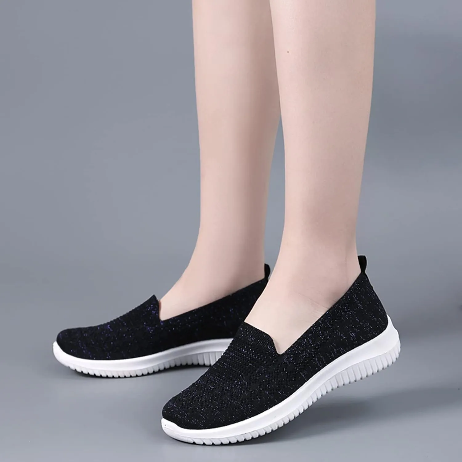 Walking Shoes Women White Slip on Sneakers for Women Womens Slip on Lightweight Casual Tennis Sneakers