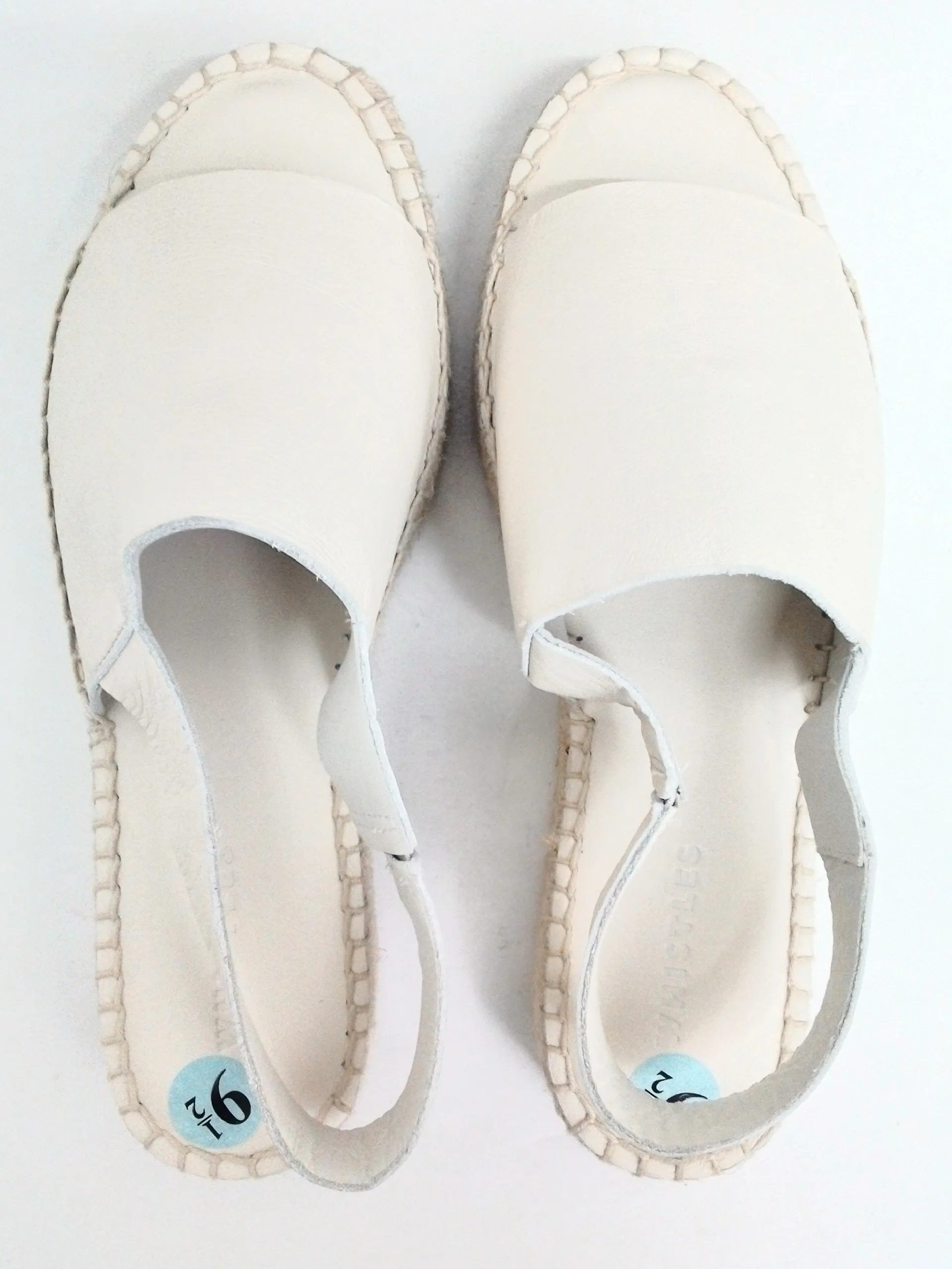 Whistle Women's Nile Slingback Espadrille White Leather Size 40