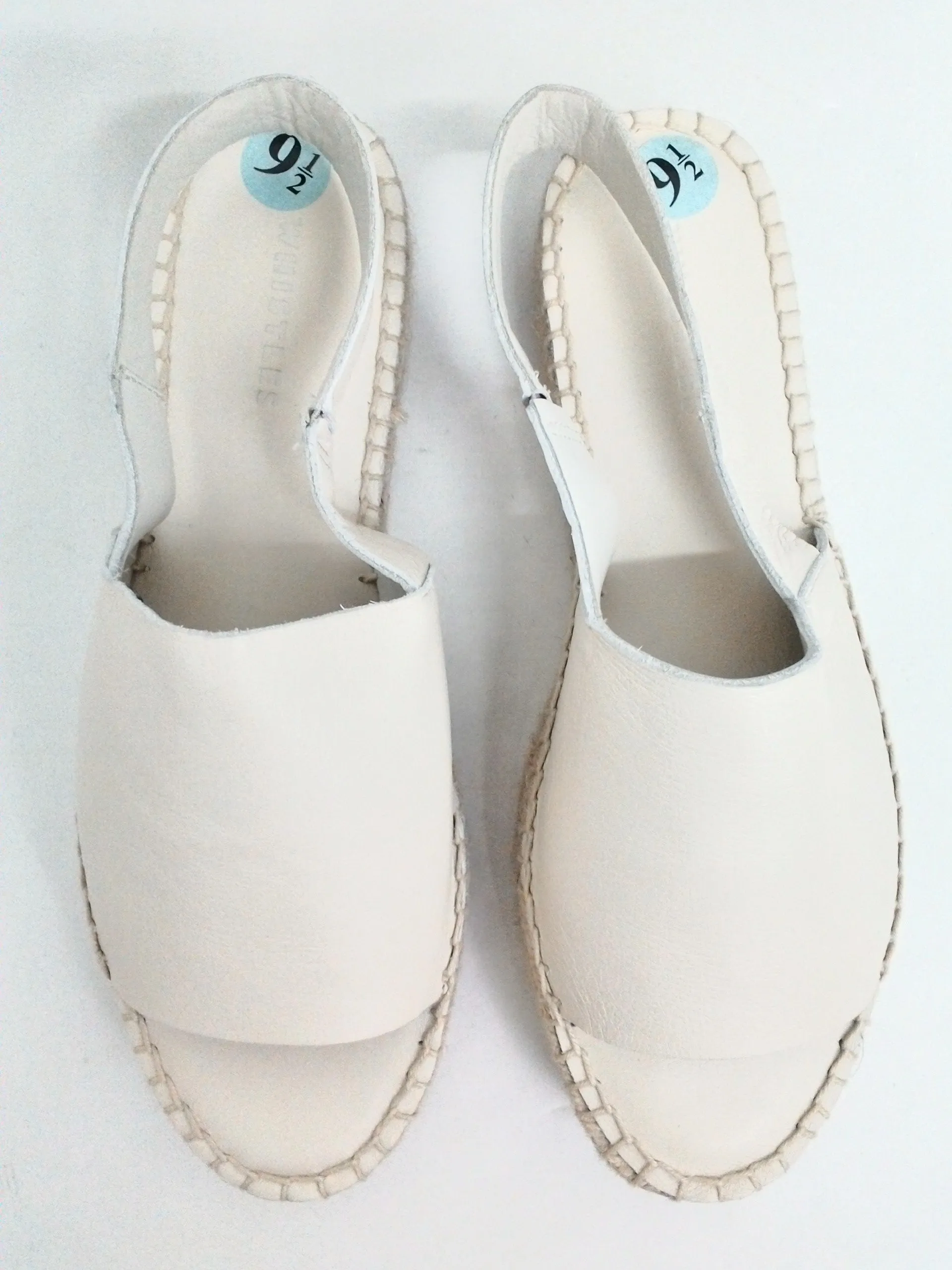 Whistle Women's Nile Slingback Espadrille White Leather Size 40