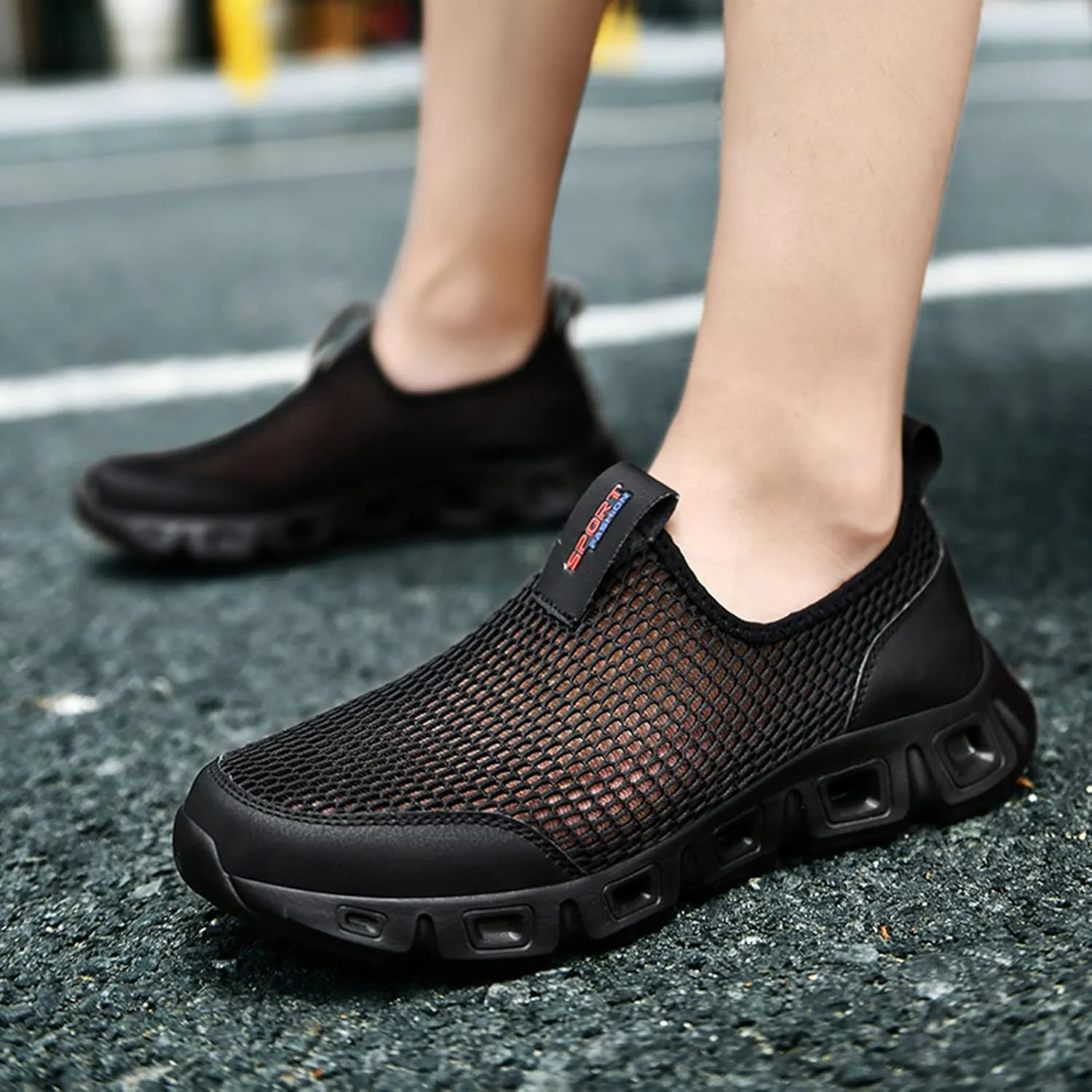 Wide Walking Shoes for Men Comfortable Lightweight Casual Walking Shoe Comfortable & Light-Weight Stretch Shoes