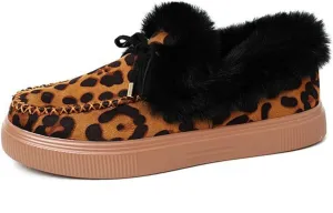 Winter Boots For Women Fashion Snow Boots Classic Fuzzy Fur Lining Classic Slip On Ankle Booties Warm Loafers Shoes