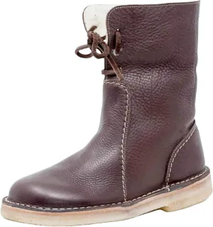 Winter Boots for Women Faux Fur Lined Slip On Mid Calf Chunky Heel Suede Ankle Boots Warm Comfy Snow Boots for Outdoor