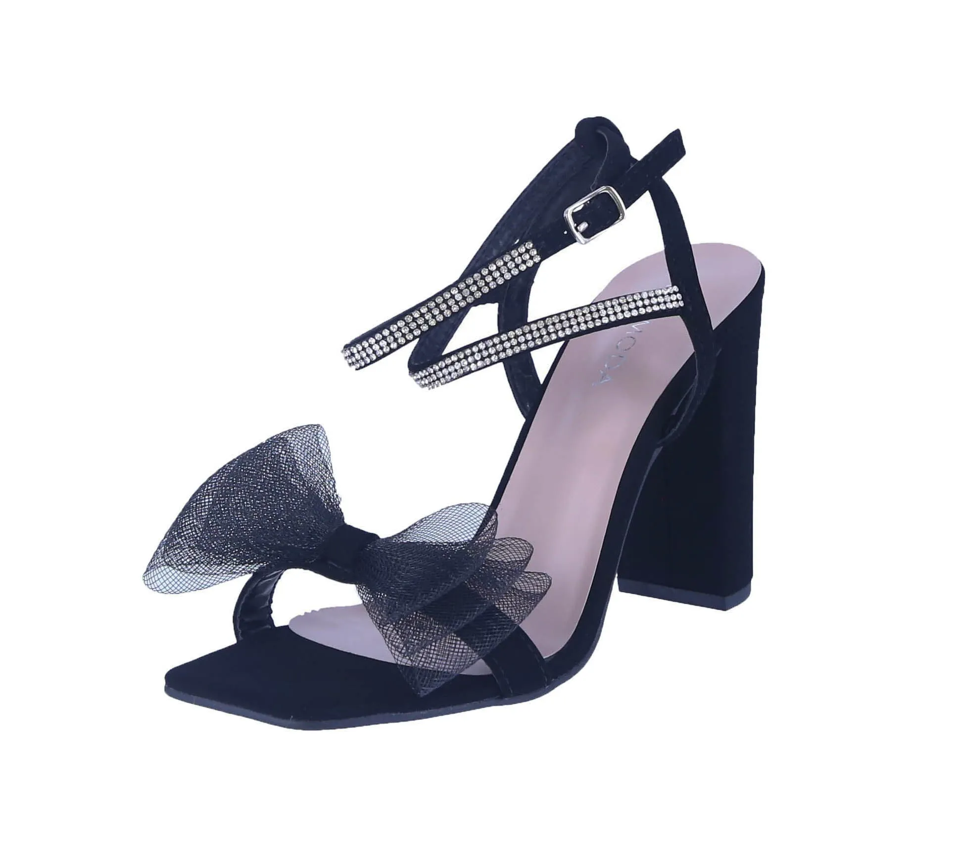WOMAN'S SHOES BLACK NUB HEELS AGATHA-22