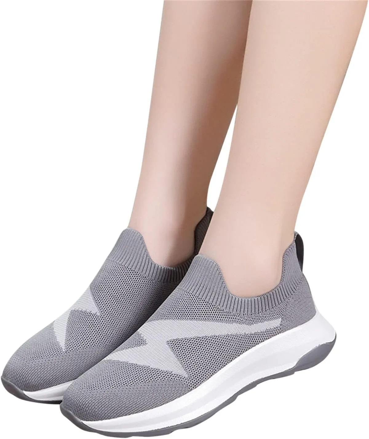 Women Casual Slip On Shoes Comfortable Walking Sneakers Lightweight Canvas Flats Non Slip Breathable Loafers