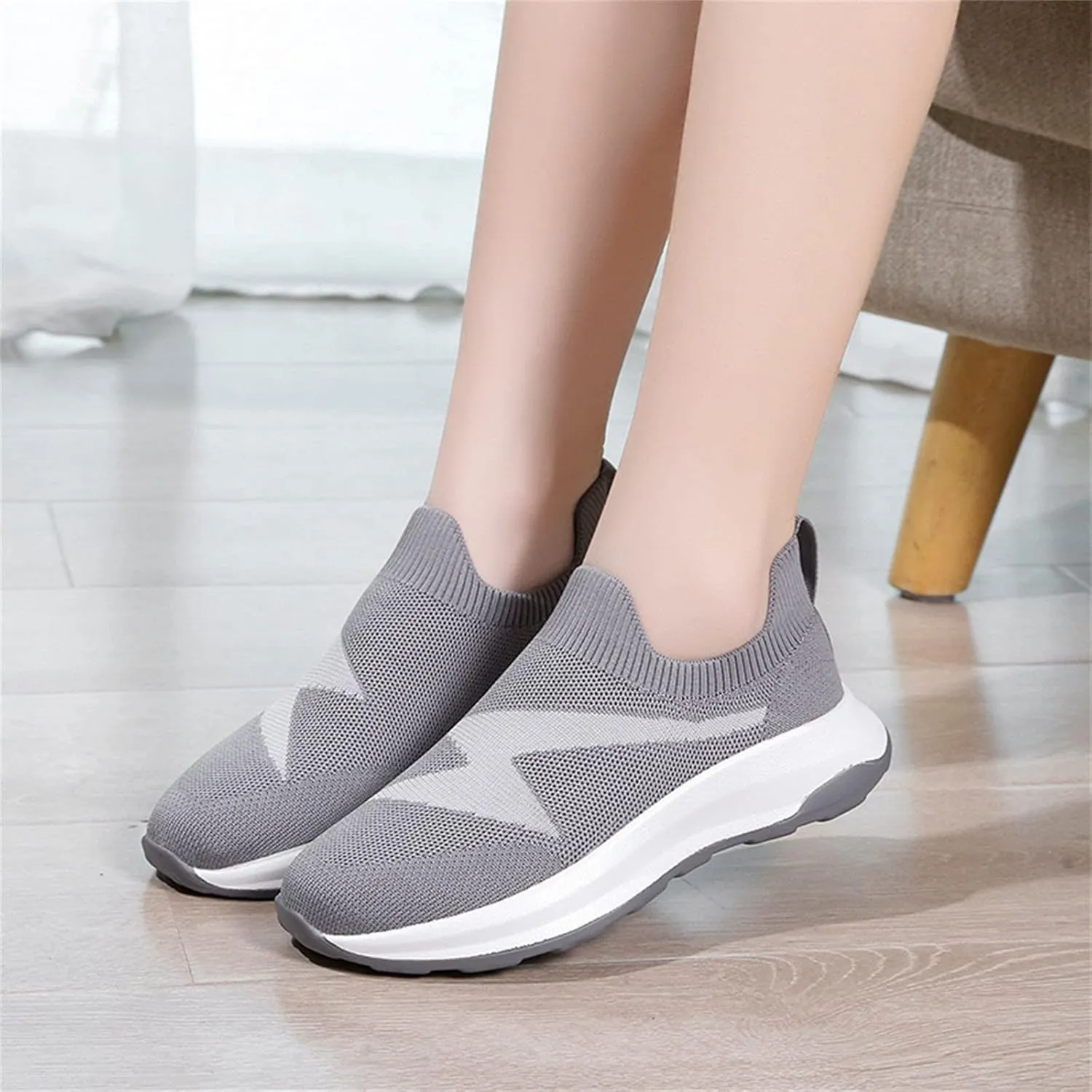 Women Casual Slip On Shoes Comfortable Walking Sneakers Lightweight Canvas Flats Non Slip Breathable Loafers