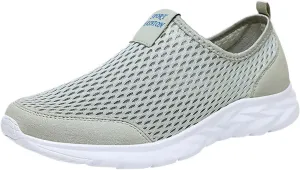 Women Casual Slip On Sneakers Breathable Knit Walking Shoes Lightweight Loafers Non Slip Comfortable Flats