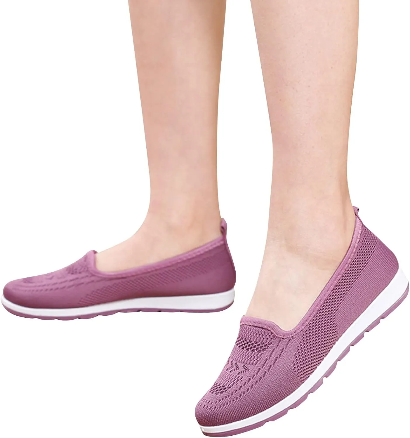 Women Casual Slip On Sneakers Lightweight Walking Shoes Comfortable Canvas Flats Non Slip Breathable Loafers