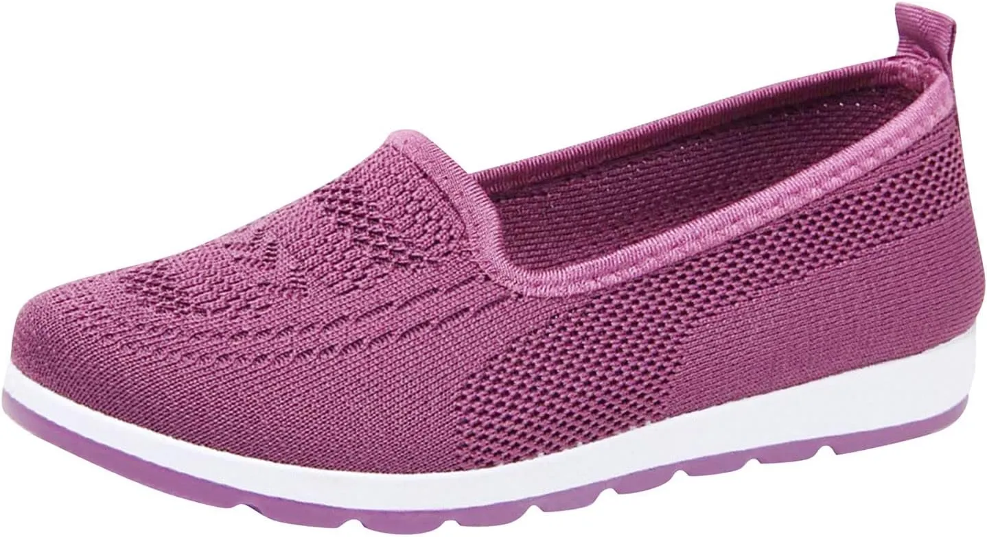 Women Casual Slip On Sneakers Lightweight Walking Shoes Comfortable Canvas Flats Non Slip Breathable Loafers