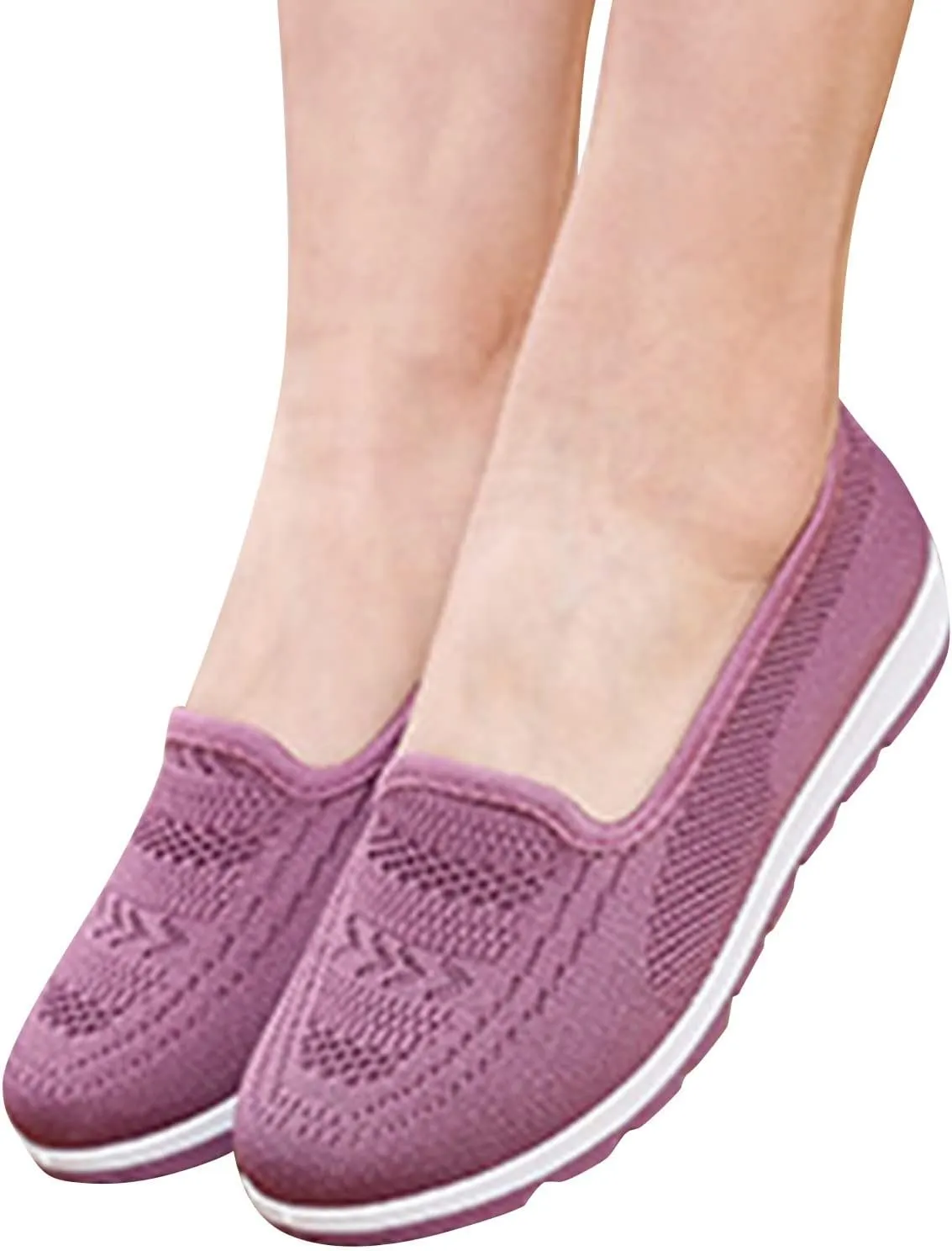 Women Casual Slip On Sneakers Lightweight Walking Shoes Comfortable Canvas Flats Non Slip Breathable Loafers