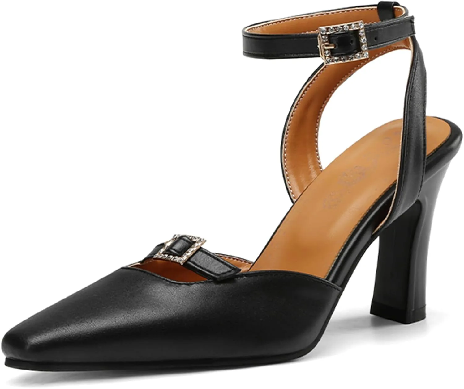 Women Closed Toe Office Sandals Slingback Heels