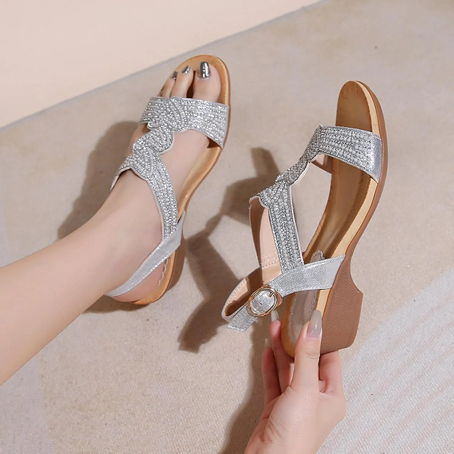 Women Heels Women's Chunk High Heel Pump Sandals Womens Platform Heels Women's Lace Up Heeled Sandals