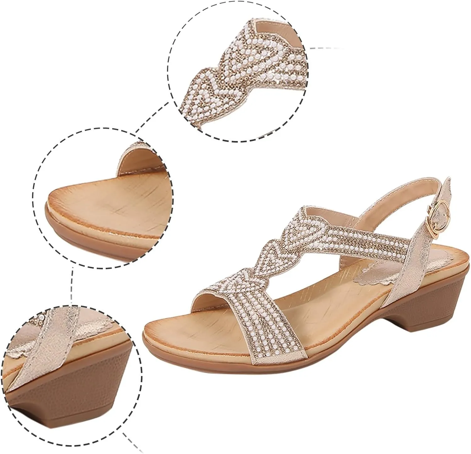 Women Heels Women's Chunk High Heel Pump Sandals Womens Platform Heels Women's Lace Up Heeled Sandals