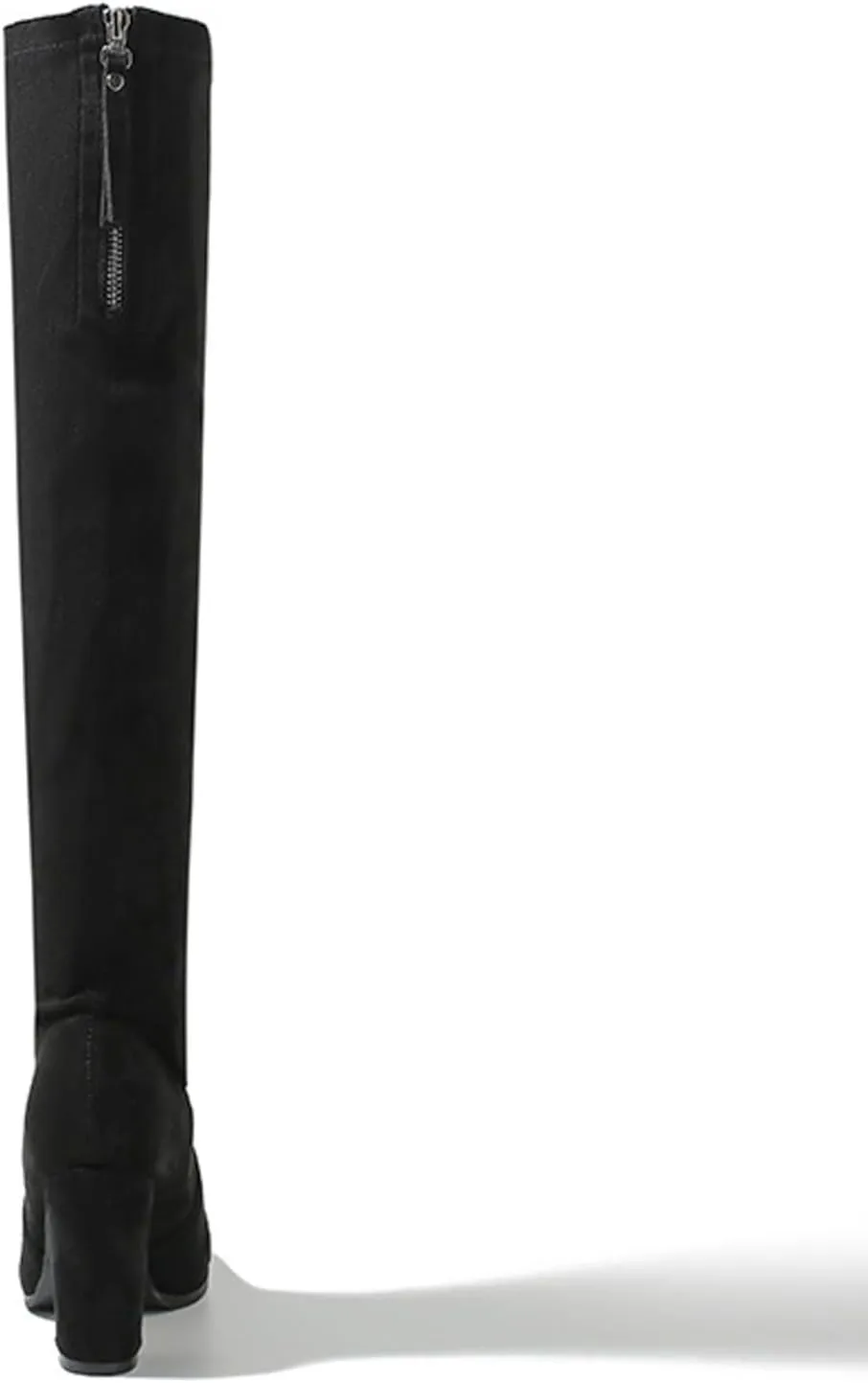 Women Knee High Boots Fashionable New Pattern Simple Solid Color Round Toe Thick Heel Womens Long Boot Cuff Socks