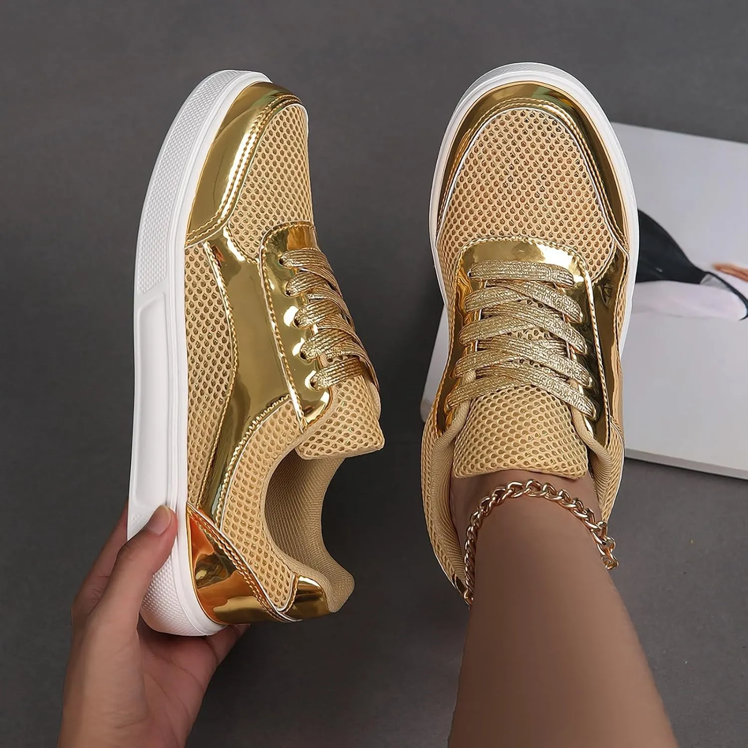 Women Lightweight Slip On Shoes Casual Comfortable Walking Sneakers Canvas Flats Non Slip Breathable Loafers