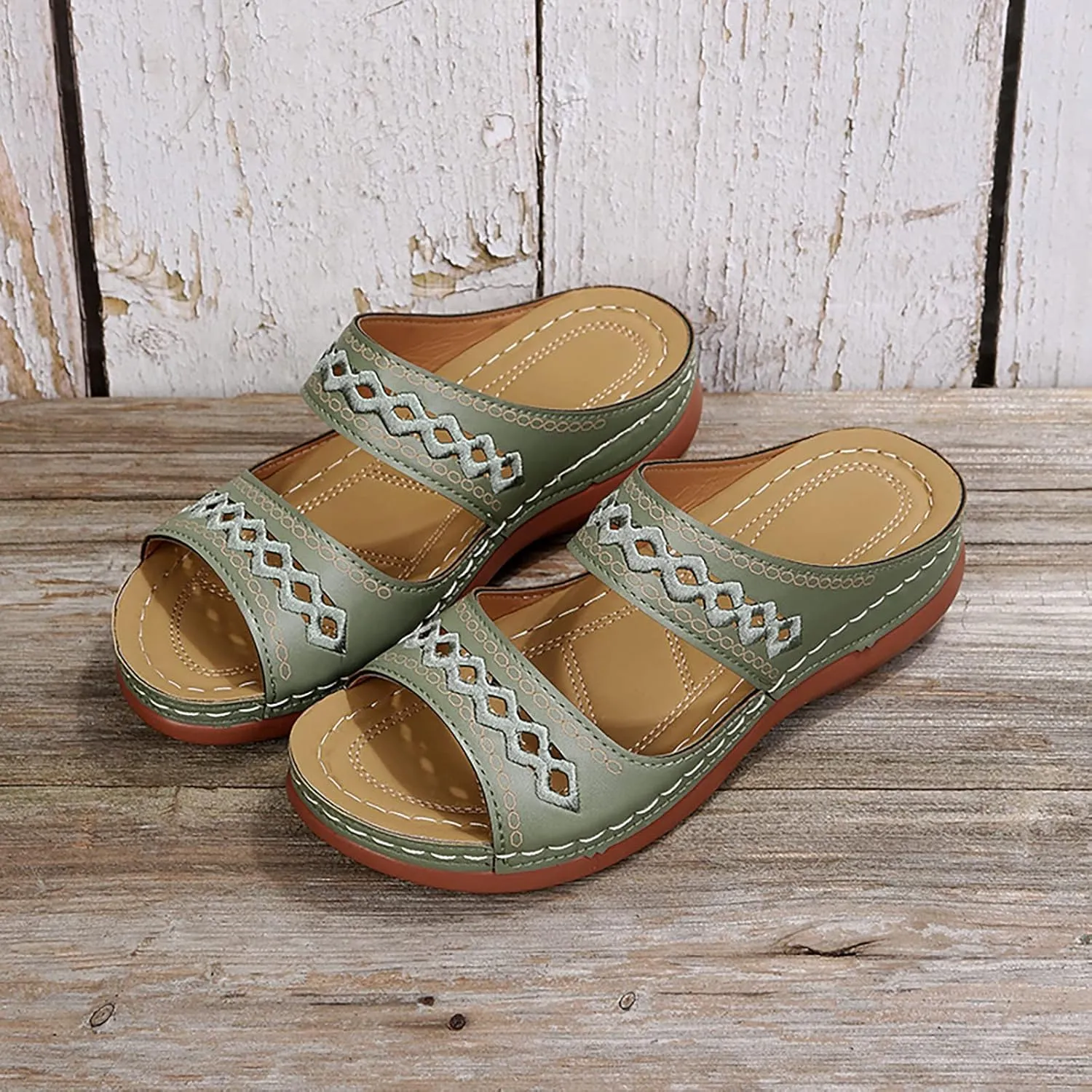 Women Orthopedic Sandals-Breathable Mesh and Leather Sandals Orthotic Women's Beach Flip Flops Orthopedic Summer Sandals for Women 2025 Dressy Orthotic Women's Comfort Sandals Comfort Sandals Woman