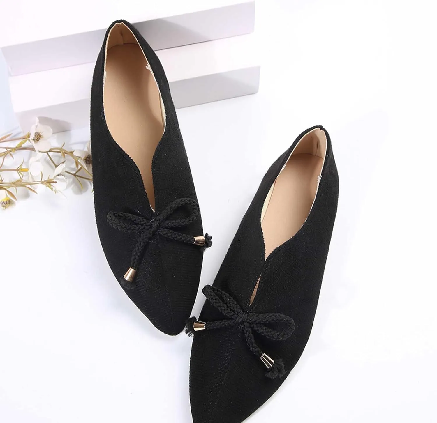 Women Pointed Toe Slip on Single Shoes Dressy Casual Office Dress Shoe Spring Summer Flats 2025 New Slip-Shoes