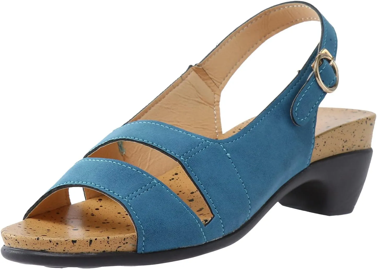 Women Sandals For Women Elegant Comfortable Open Toe Low Chunky Heel Sandals Crystal Sandals Memory Foam Women Sandal