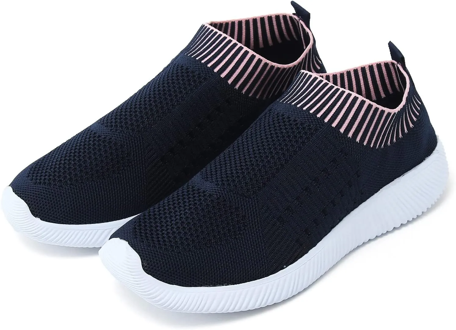 Women Slip On Sneakers Lightweight Walking Shoes Breathable Mesh Casual Comfortable Flats Non Slip Loafers