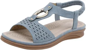 Women Slippers & Sandals Women's Summer European And Fashion Open Toed Elastic Sandals Women Close Toe Sandals