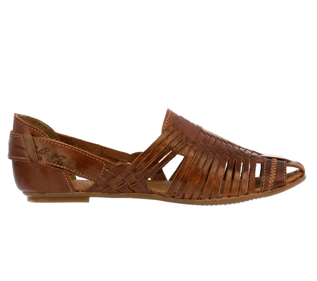 Womens Authentic Huaraches Real Leather Sandals Cognac - #109