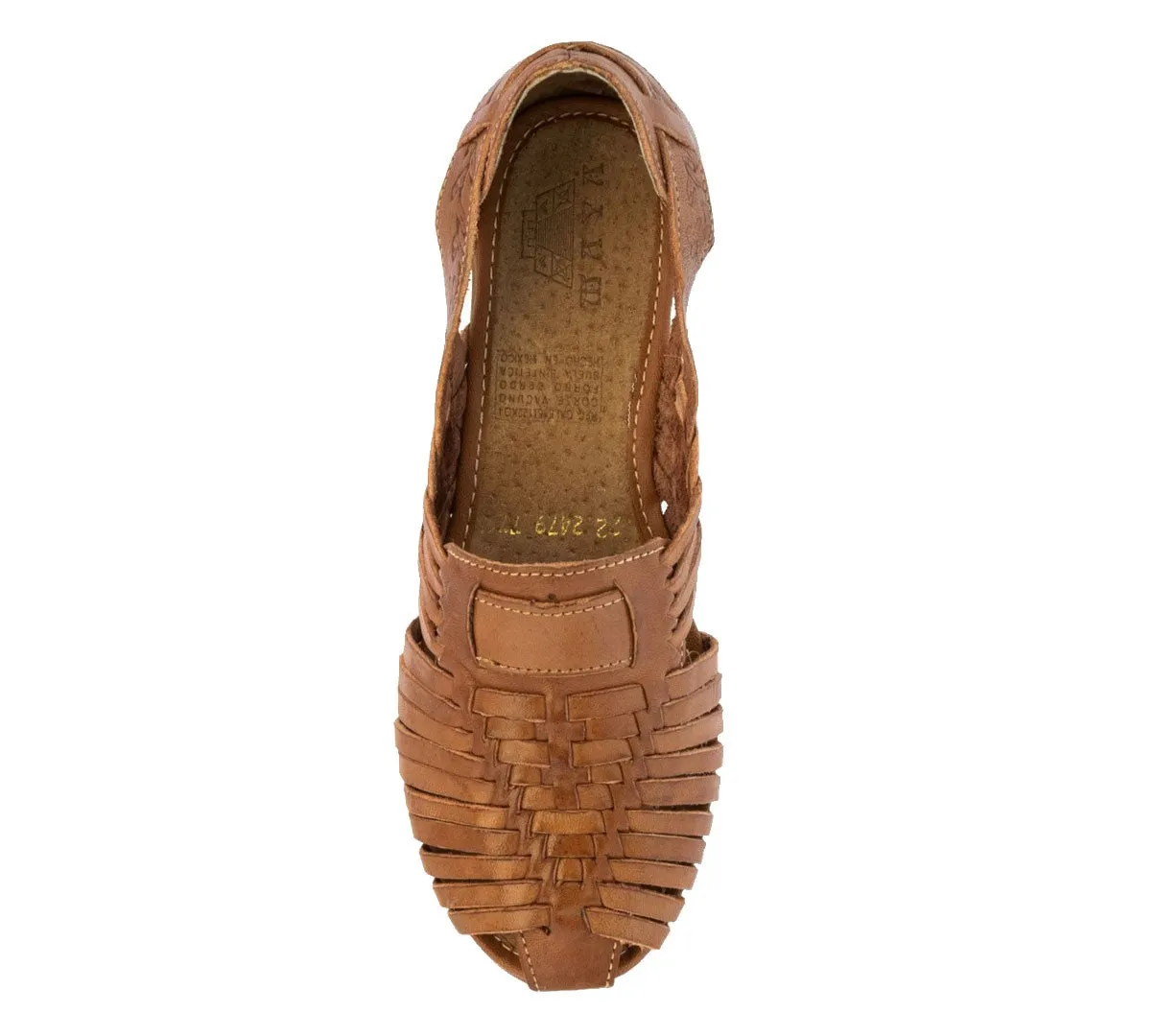 Womens Authentic Huaraches Real Leather Sandals Light Brown - #110