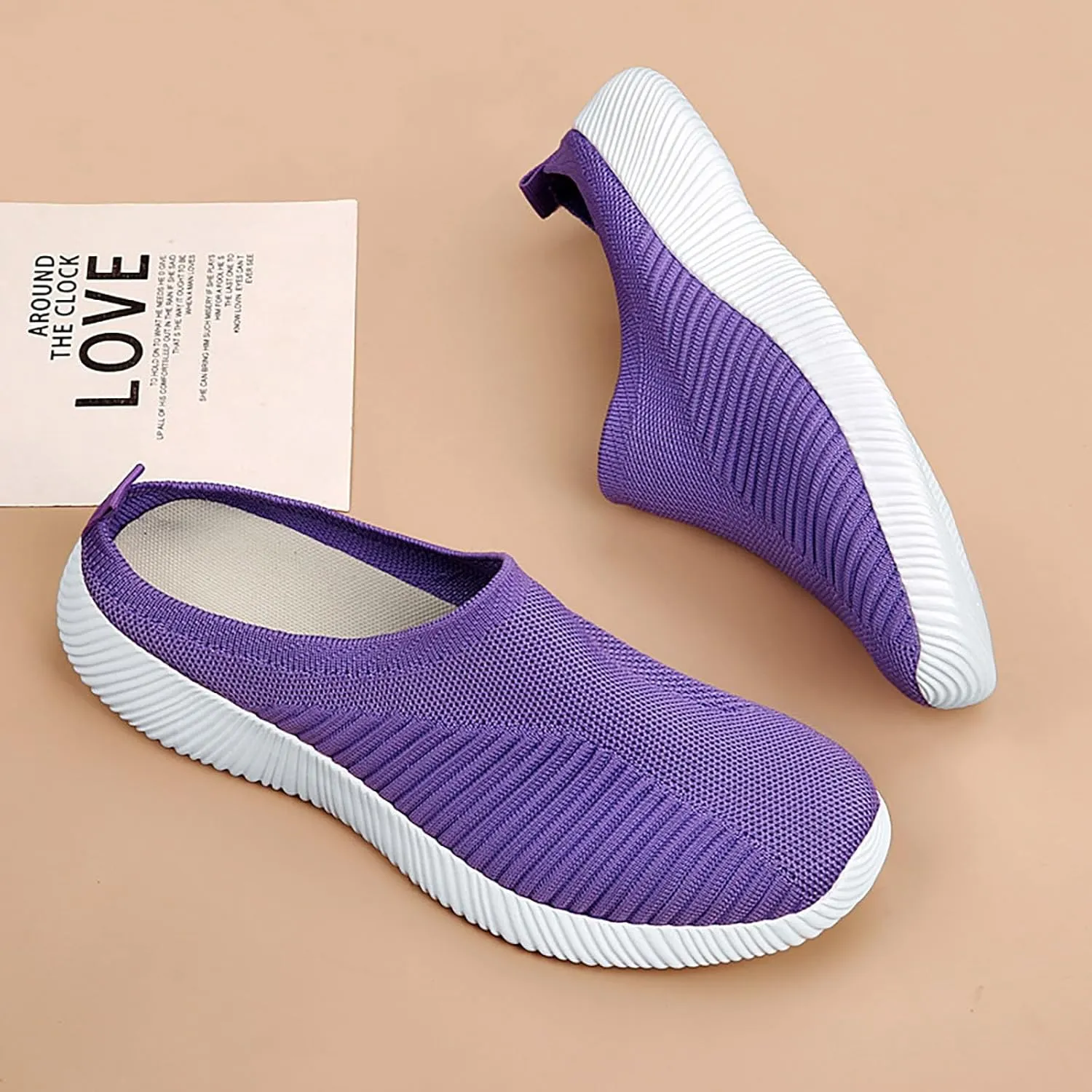 Womens Backless Sneakers Mesh Slip-on Mule Shoes Womens Tennis Shoes Wide Width Slip On Shoes Casual Women Shoes Sneakers Steel Toe Tennis Shoe Loafers Casual Slip On