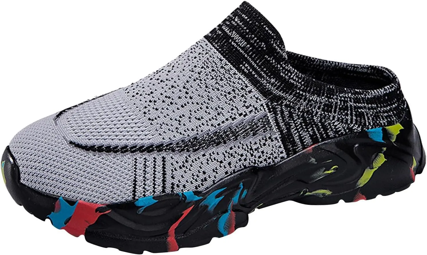 Women's Backless Walking Sneakers Summer Slip-on Non Slip Work Shoes Women Dressy Slip On Shoes Casual Chunky Sneakers Red Tennis Shoe Casual Loafers