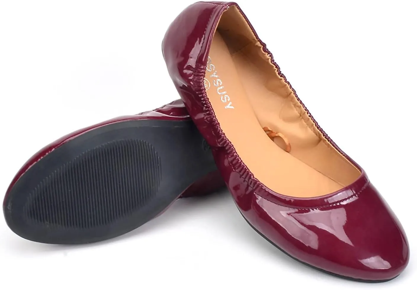 Women's Ballet Flat Flats with Breathable Eyelets Pointed Toe Casual Comfort Slip on Comfortable Walking Shoes