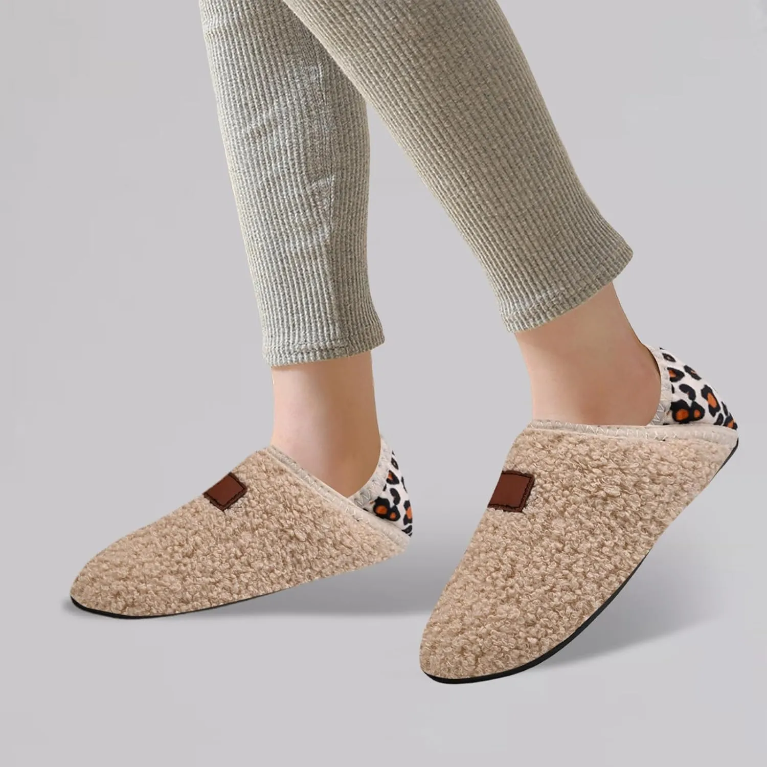 Women's Ballet Flats Indoor Cotton Bag Heels Socks Shoes Soft Soled Home Warm Furry Shoes Yoga Comfortable Soft Slip On