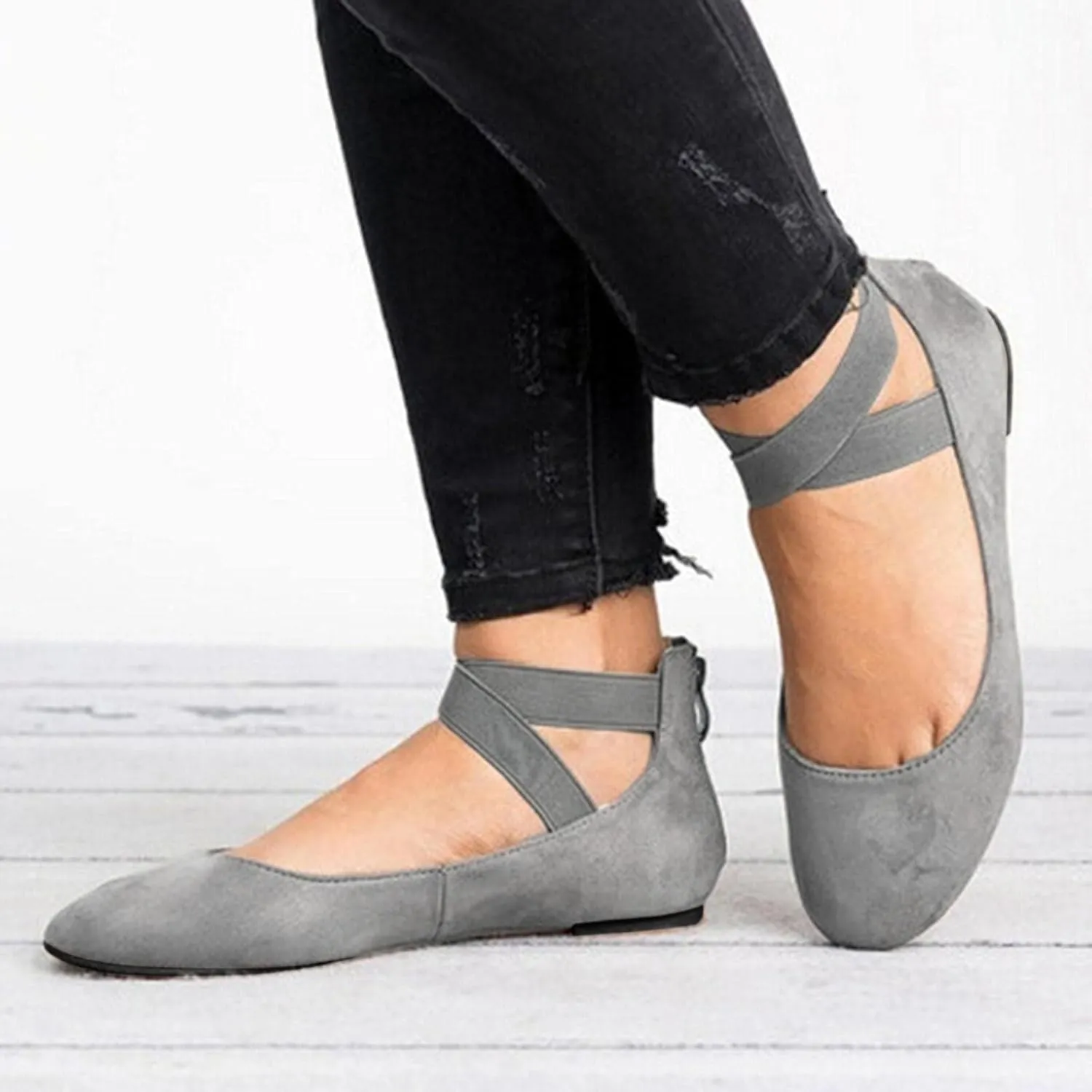 Women's Battle Flat Shoes Comfortable Slip on Casual Breathable Knitted Dressy Work Office Pointed Toe Classic Trendy Box