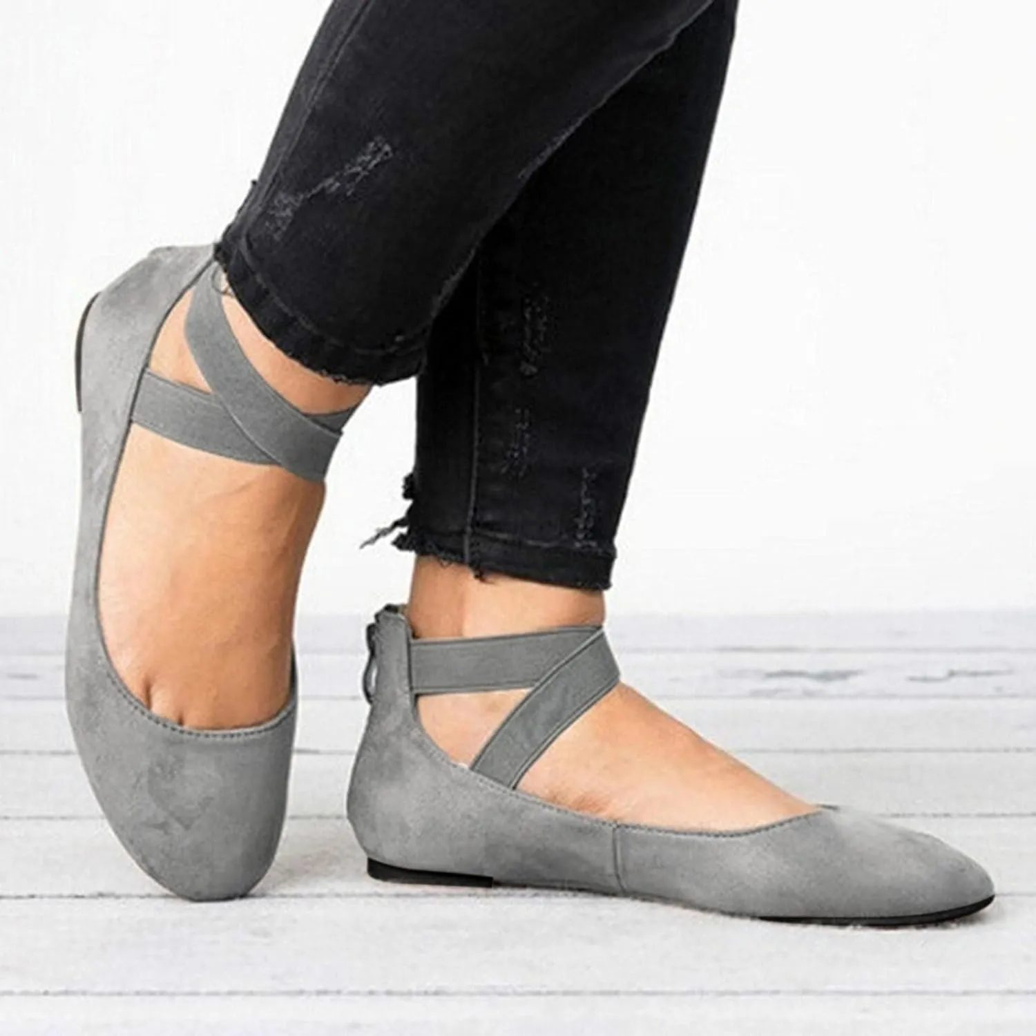Women's Battle Flat Shoes Comfortable Slip on Casual Breathable Knitted Dressy Work Office Pointed Toe Classic Trendy Box