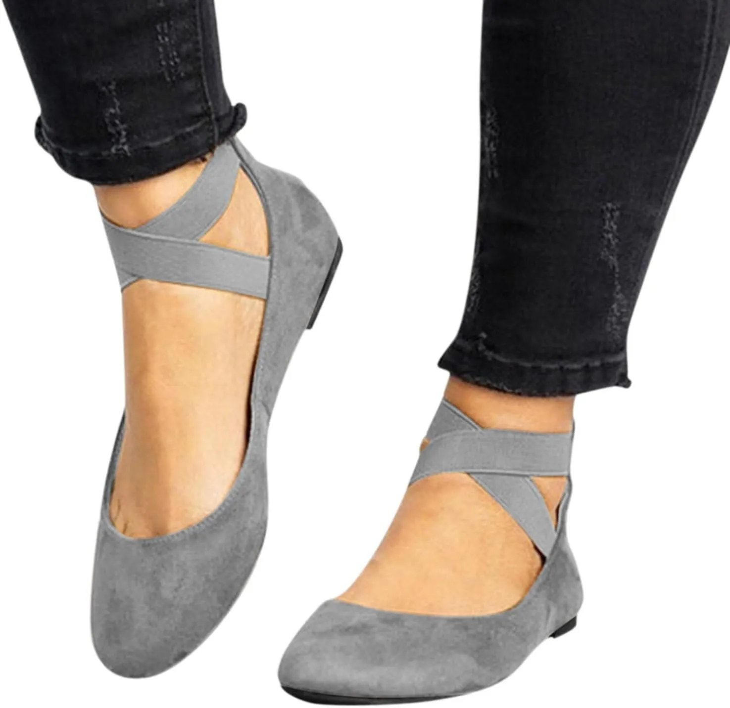 Women's Battle Flat Shoes Comfortable Slip on Casual Breathable Knitted Dressy Work Office Pointed Toe Classic Trendy Box
