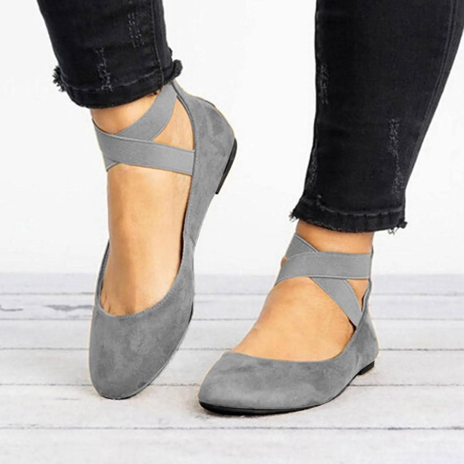 Women's Battle Flat Shoes Comfortable Slip on Casual Breathable Knitted Dressy Work Office Pointed Toe Classic Trendy Box
