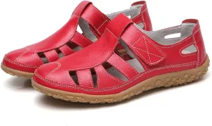 Women's Boho Gladiator Wedge Sandals 2025 Adjustable Ankle Strap Hook and Loop Closure Cushioned Leather Insole Non-Slip Sole for Summer Beach Vacations Outdoor Adventures Casual Shoes 2025