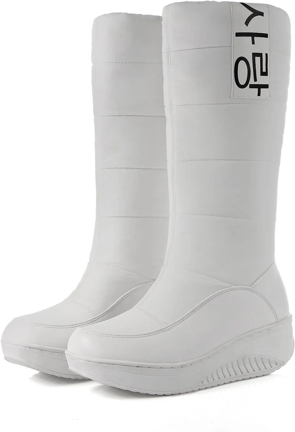 Womens Boots Winter Womens Boots Mid Calf Winter Boots Warm Snow Boots Comfortable Outdoor Thick Bottom Flat Snow Boots