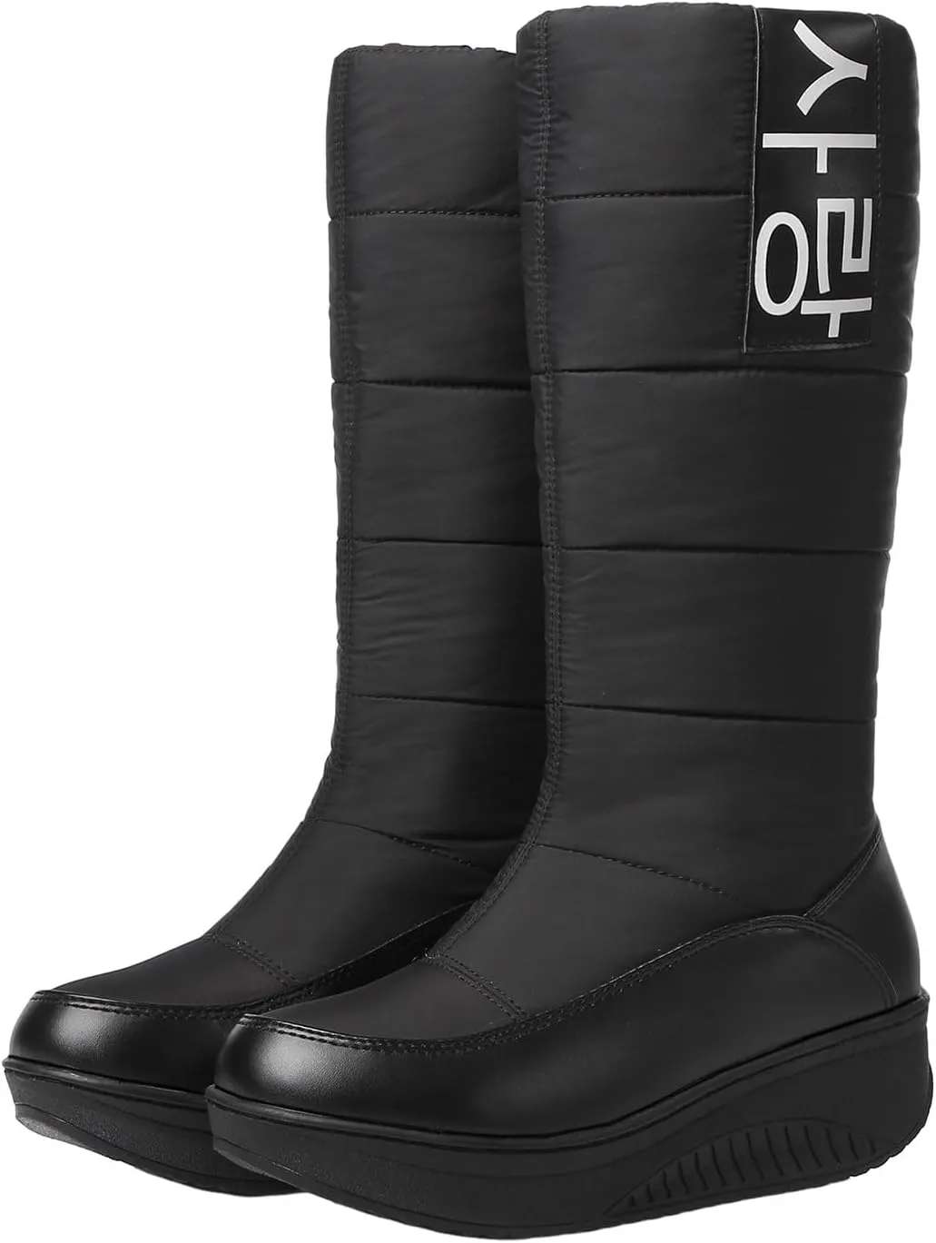 Womens Boots Winter Womens Boots Mid Calf Winter Boots Warm Snow Boots Comfortable Outdoor Thick Bottom Flat Snow Boots
