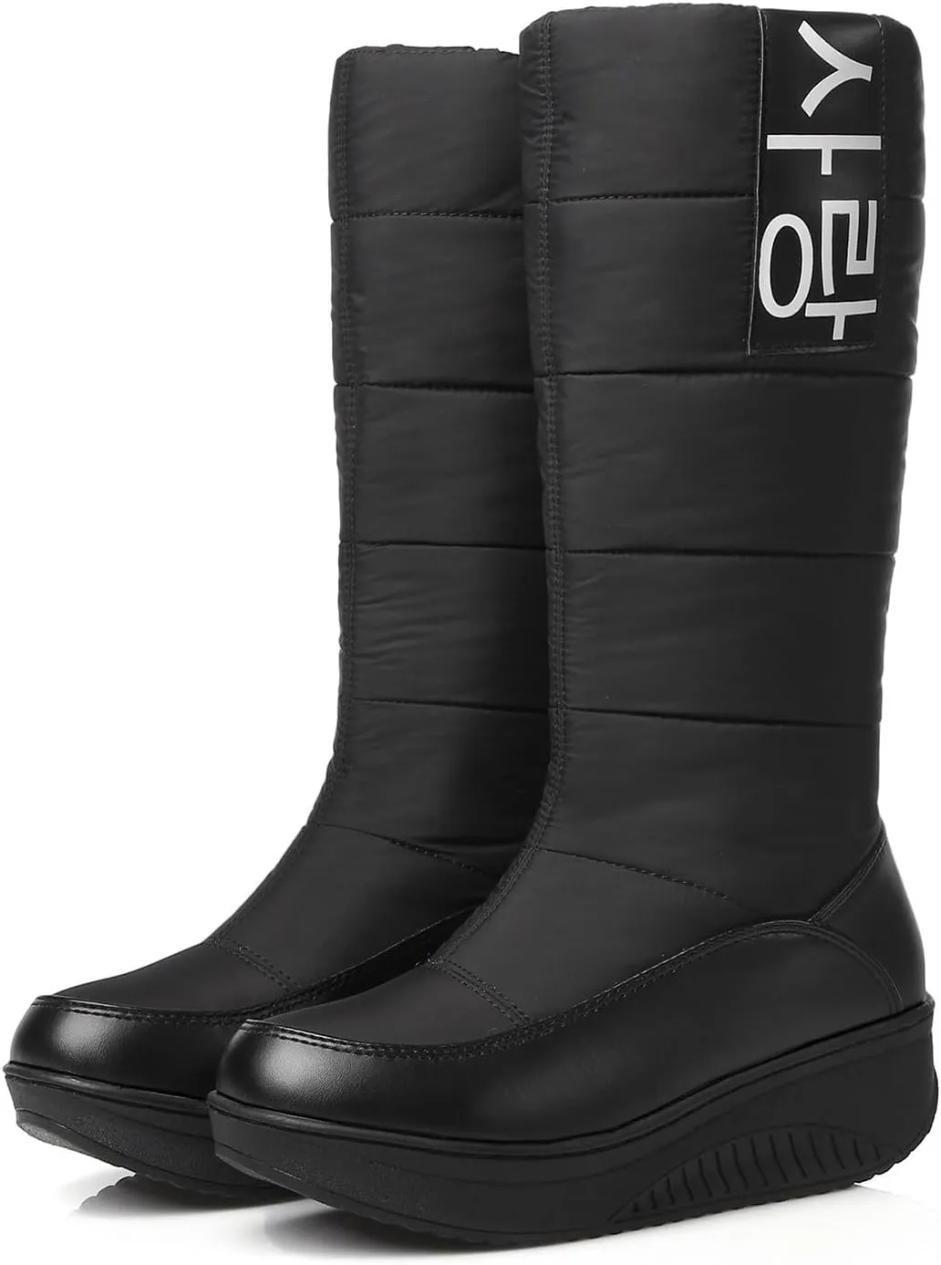 Womens Boots Winter Womens Boots Mid Calf Winter Boots Warm Snow Boots Comfortable Outdoor Thick Bottom Flat Snow Boots