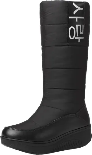 Womens Boots Winter Womens Boots Mid Calf Winter Boots Warm Snow Boots Comfortable Outdoor Thick Bottom Flat Snow Boots