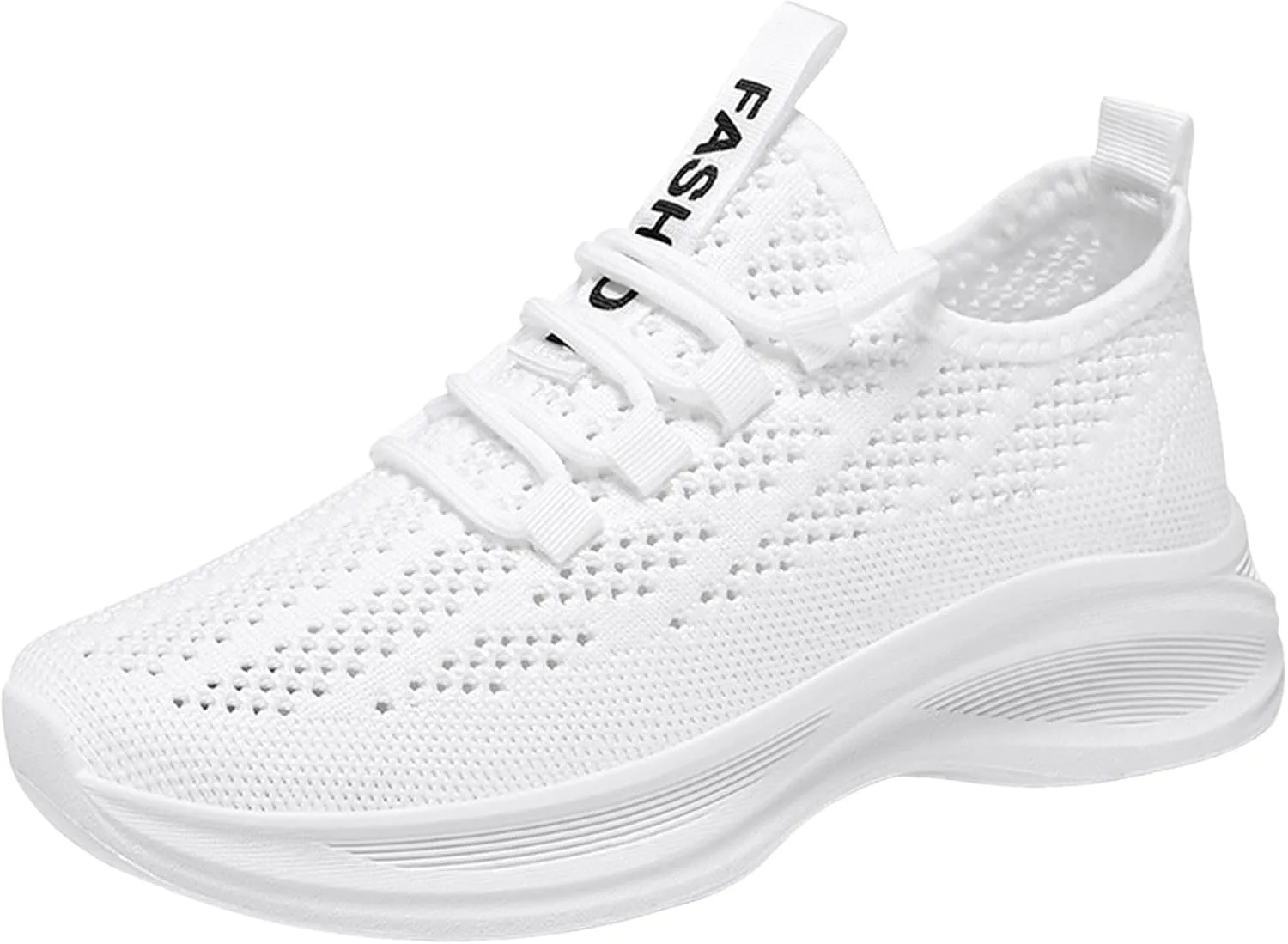 Women's Breathable Elastic Fly Woven Mesh Shoes Non Slip Cushion Fashion Running Tennis Shoes Labor Work Shoe