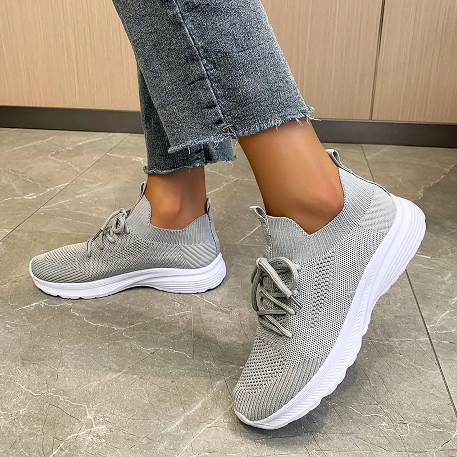 Womens Breathable Slip On Shoes Casual Comfortable Walking Sneakers Lightweight Canvas Flats Non Slip Loafers