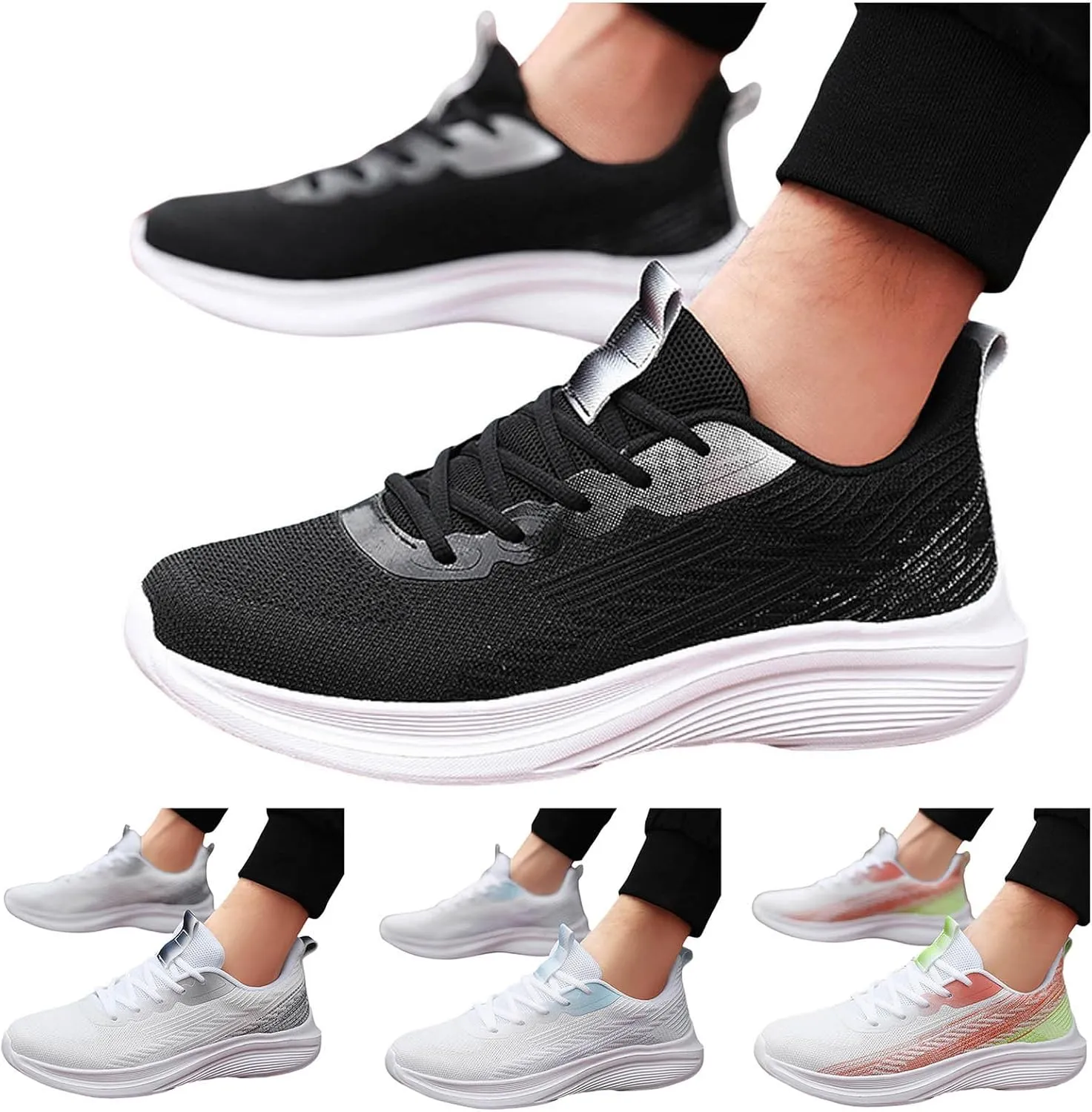 Women's Casual Breathable Mesh Sneakers Comfort Lightweight Breathable Sock Shoes Outdoor Casual Fitness Shoe