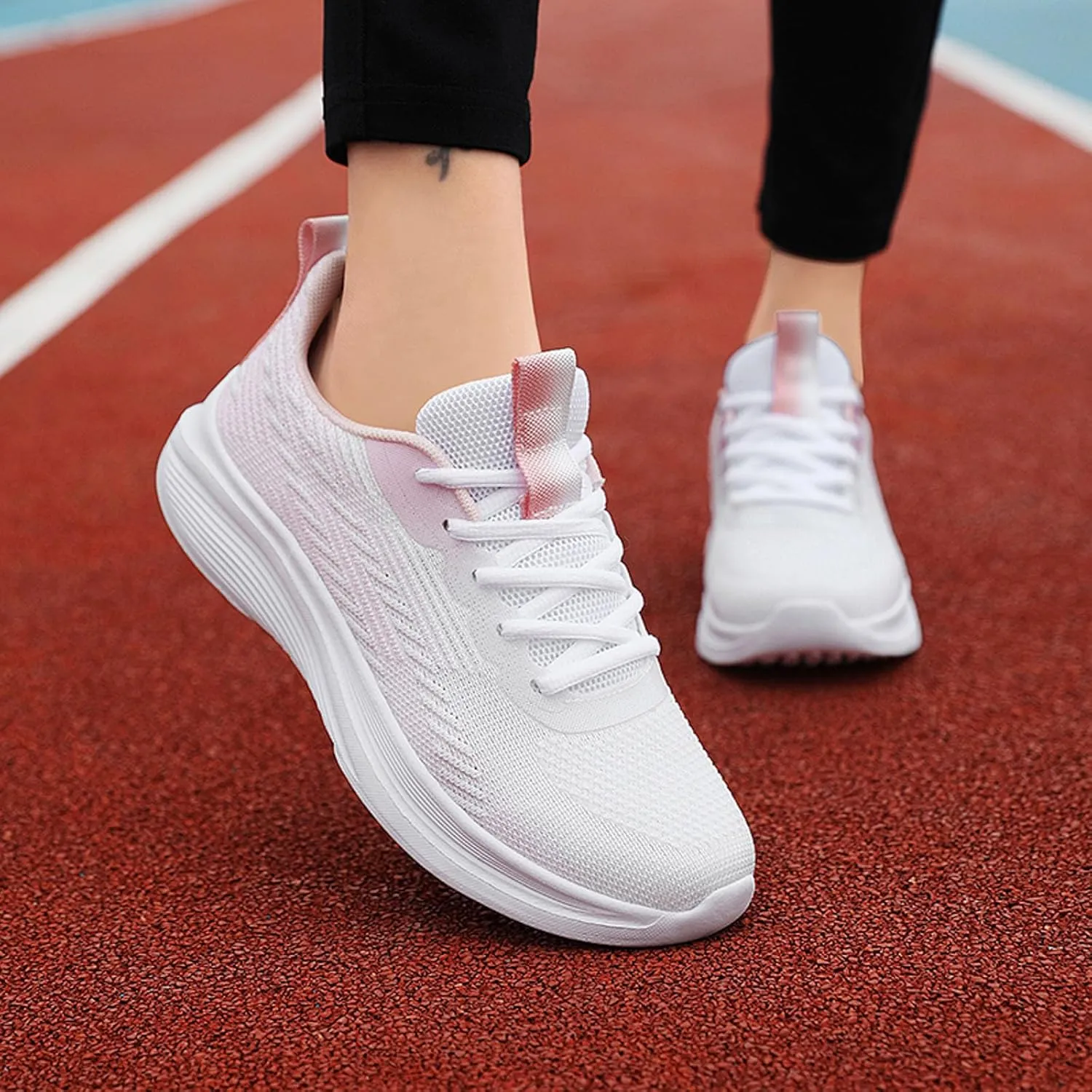 Women's Casual Breathable Mesh Sneakers Comfort Lightweight Breathable Sock Shoes Outdoor Casual Fitness Shoe