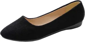 Women's Casual Slip On Comfortable Suede Shoes Low Heel Everyday Walking Footwear for Spring Summer Outfits