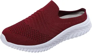Womens Casual Slip On Loafers Comfortable Walking Shoes Lightweight Canvas Sneakers Flat Non Slip Flats