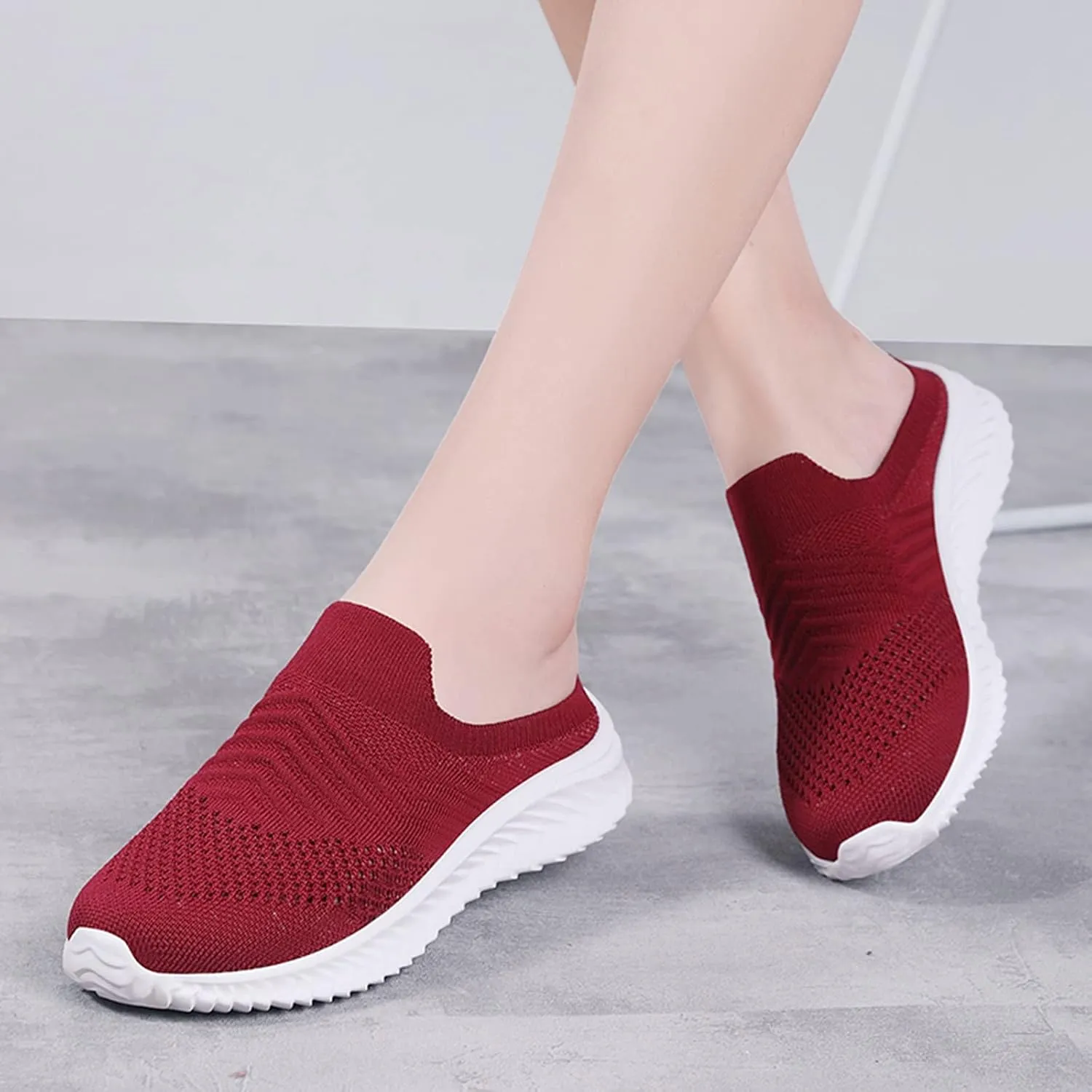 Womens Casual Slip On Loafers Comfortable Walking Shoes Lightweight Canvas Sneakers Flat Non Slip Flats