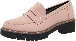 Womens Chunky Loafers Platform Work Shoes Dress Penny Loafers Comfortable Office Shoes Casual Leather Shoes